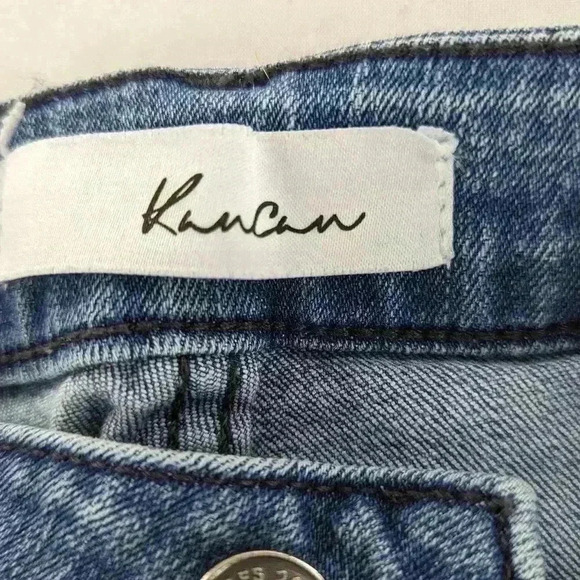 Kancan Women's Size 5/26 Distressed Fly Buttons Skinny Jeans - Picture 6 of 14